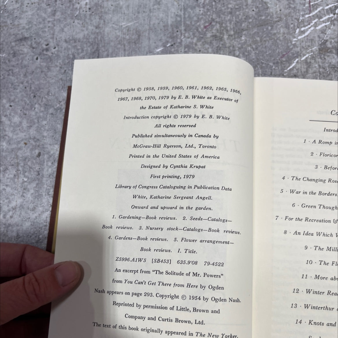 onward and upward in the garden book, by Katharine S. White, 1979 Hardcover image 3