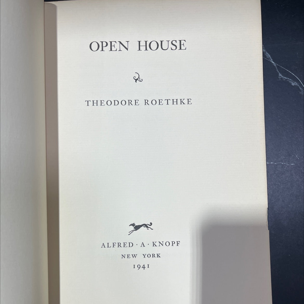 SIGNED open house book, by theodore roethke, 1941 Hardcover, First Edition, Rare, Antique image 2
