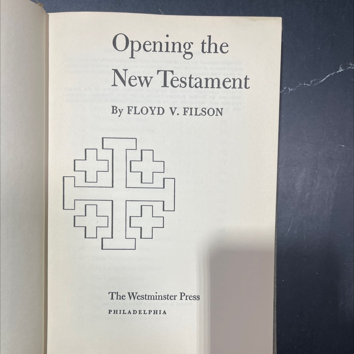 opening the new testament book, by floyd v. filson, 1952 Hardcover image 2