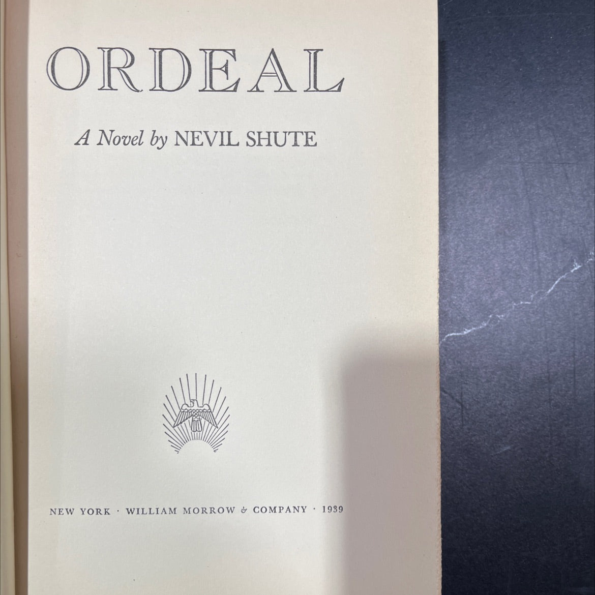 ordeal book, by nevil shute, 1989 Hardcover, Vintage image 2