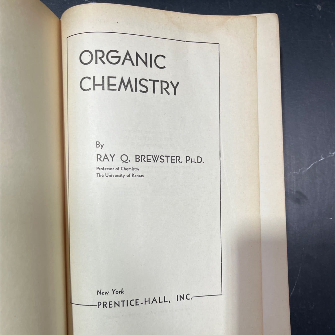 organic chemistry book, by ray q. brewster, 1948 Hardcover image 2