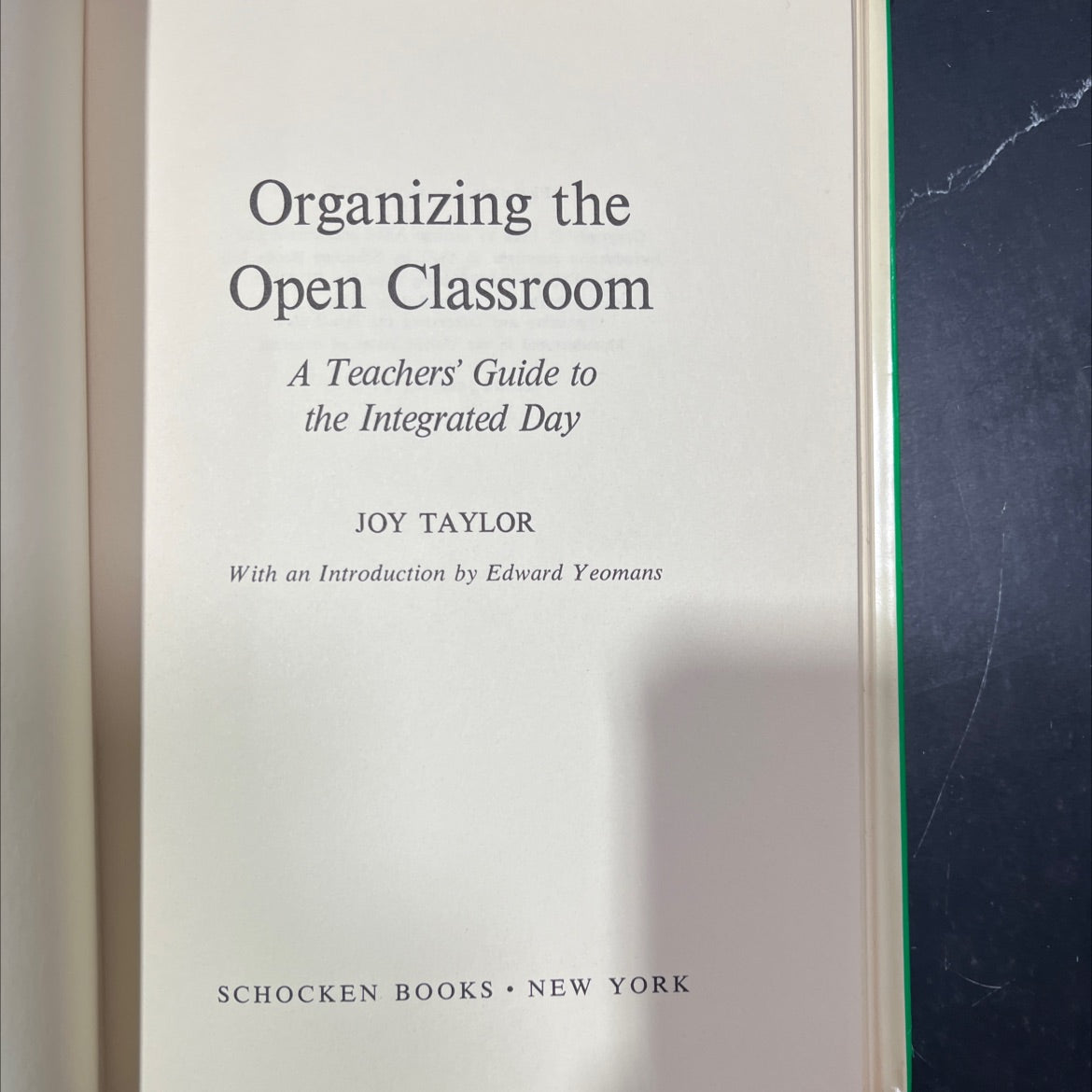 organizing the open classroom a teachers' guide to the integrated day book, by joy taylor, 1972 Hardcover image 2