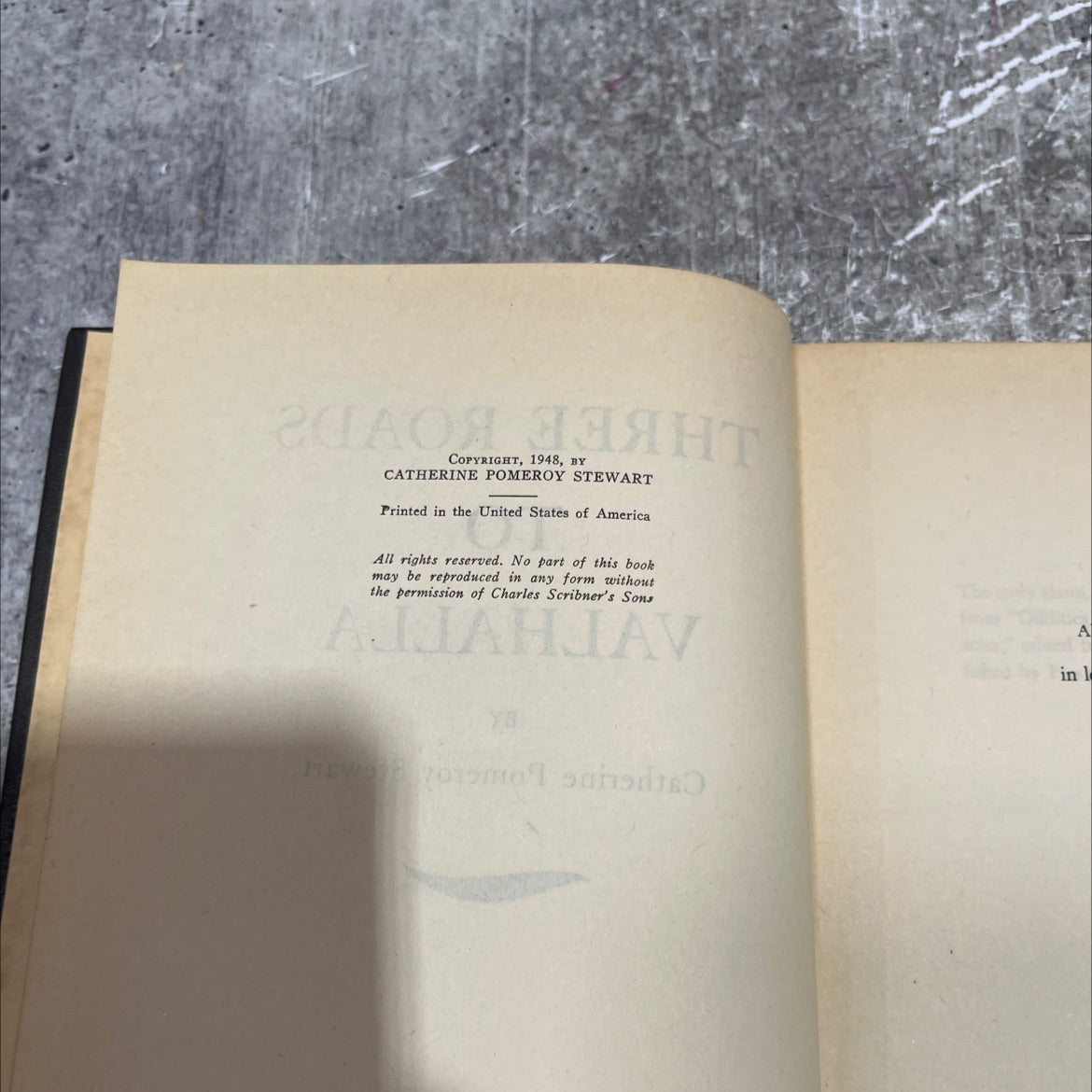 ot jarjay three roads to valhalla book, by Catherine Pomeroy Stewart, 1948 Hardcover image 3