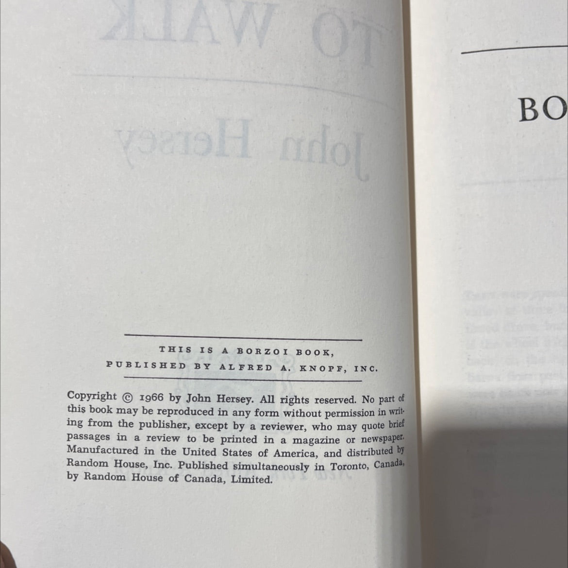 ot too far to walk book one book, by John Hersey, 2008 Hardcover image 3