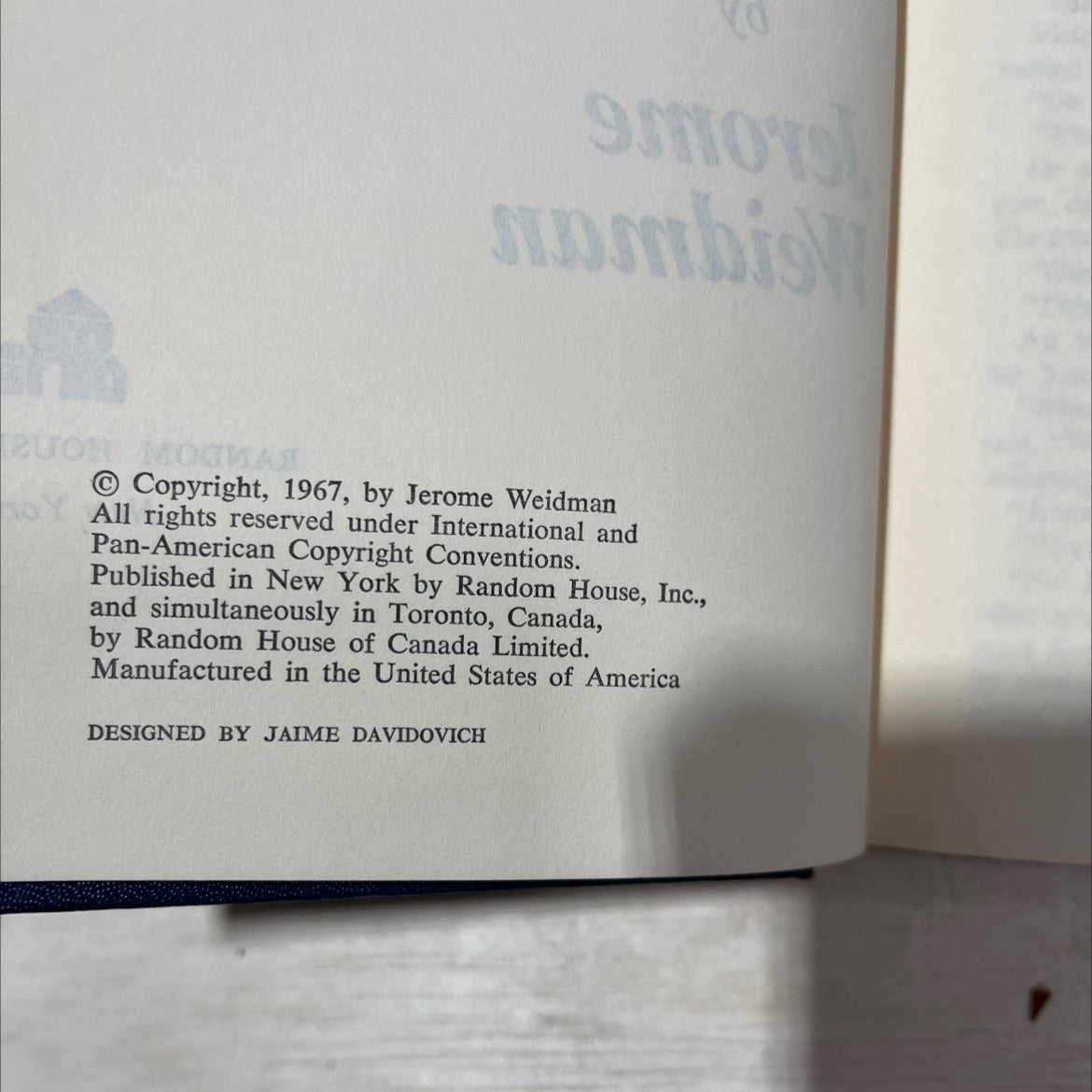 other people's money book, by jerome weidman, 1967 Hardcover, Vintage image 3