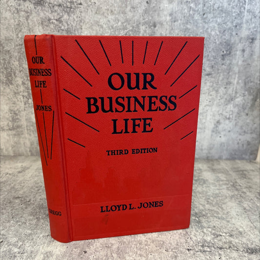 our business life book, by lloyd l. jones, 1944 Hardcover, Vintage image 1