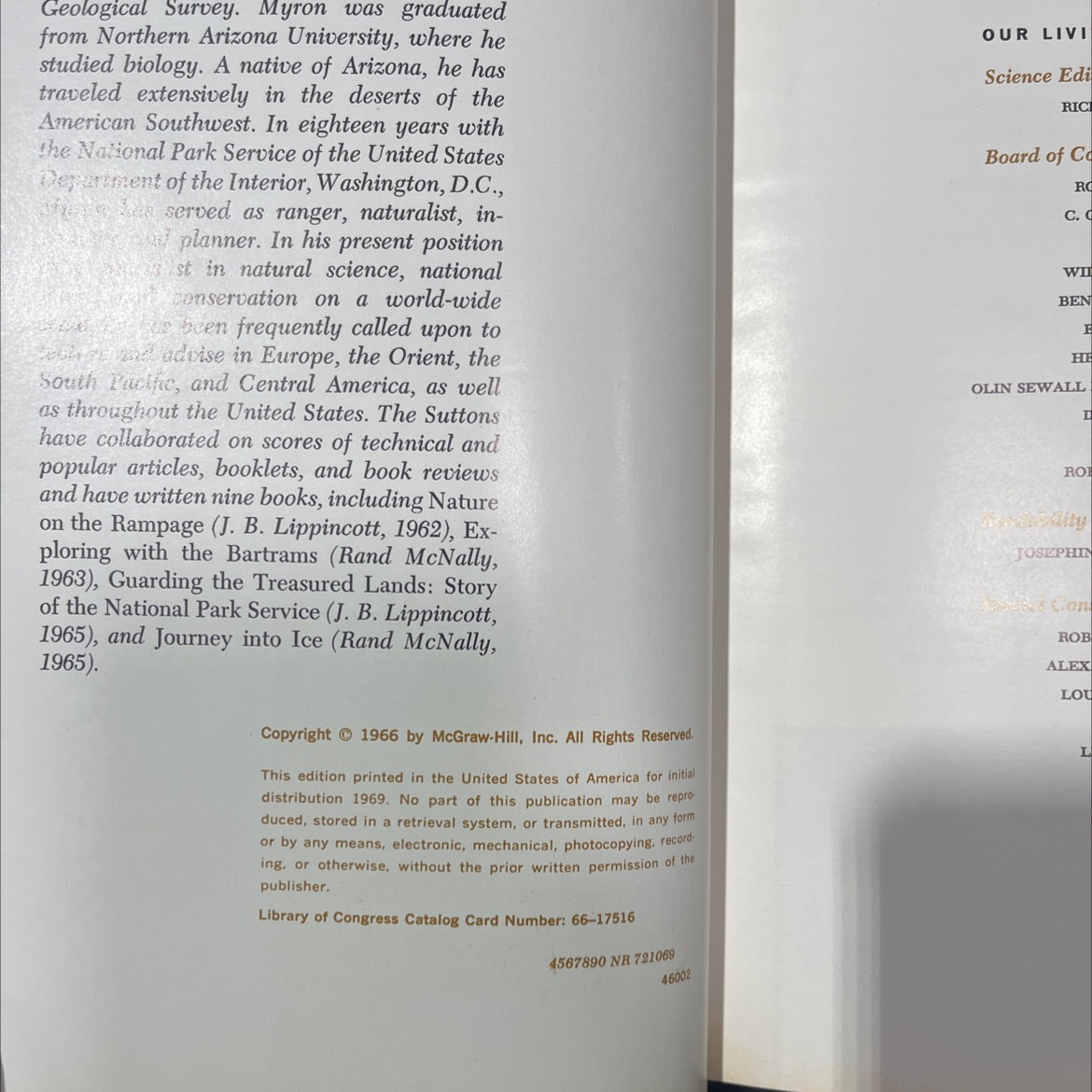 our living world of nature the life of the desert book, by ann and myron sutton, 1966 Hardcover image 3