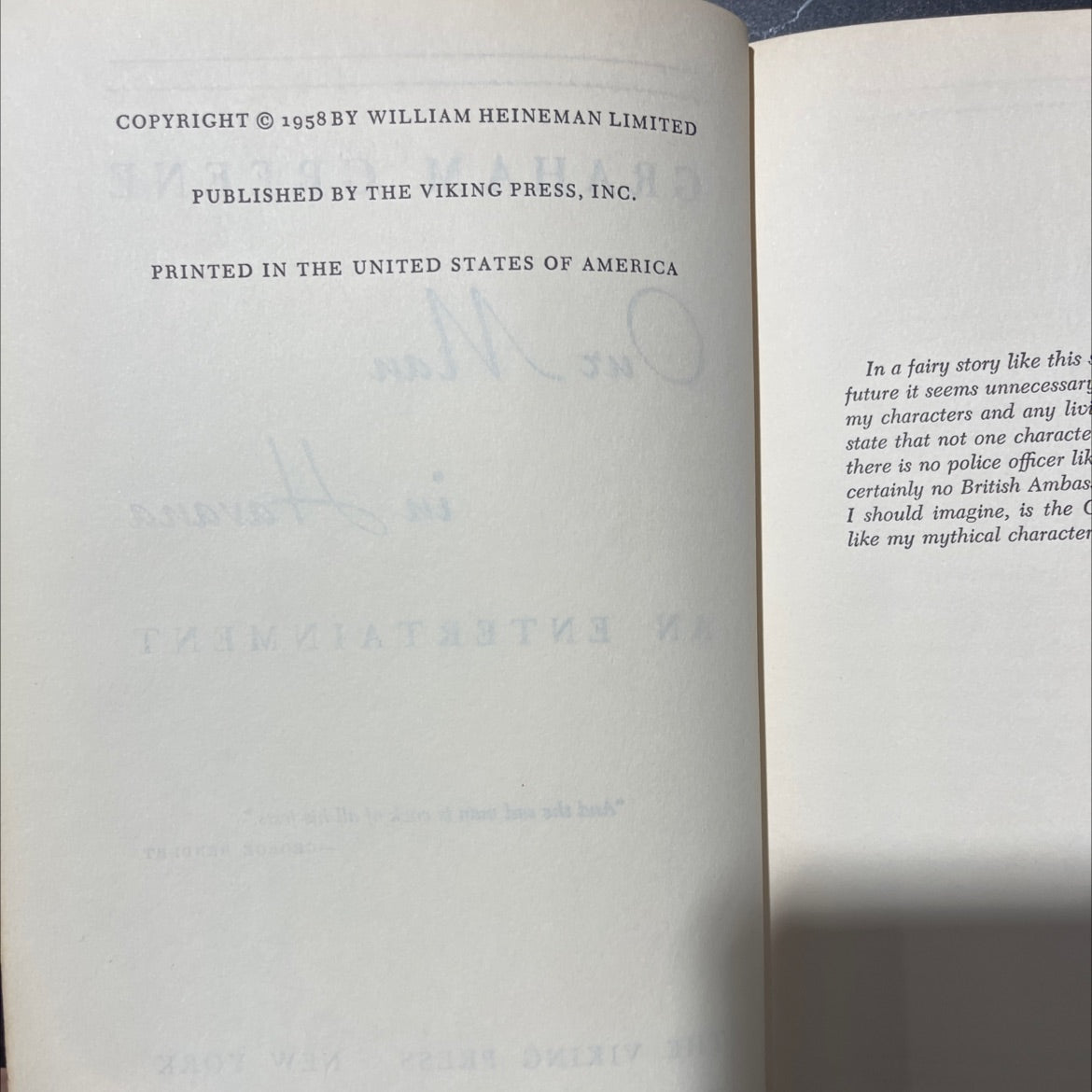 our man in havana book, by graham greene, 1958 Hardcover image 3