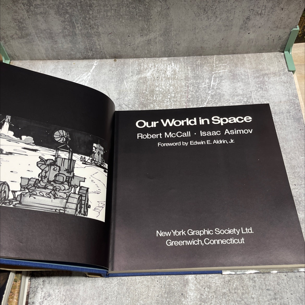 our world in space book, by robert mccall, isaac asimov, 1974 Hardcover image 2