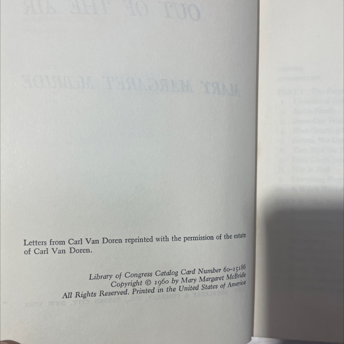 out of the air book, by mary margaret mcbride, 1960 Hardcover, Vintage image 3