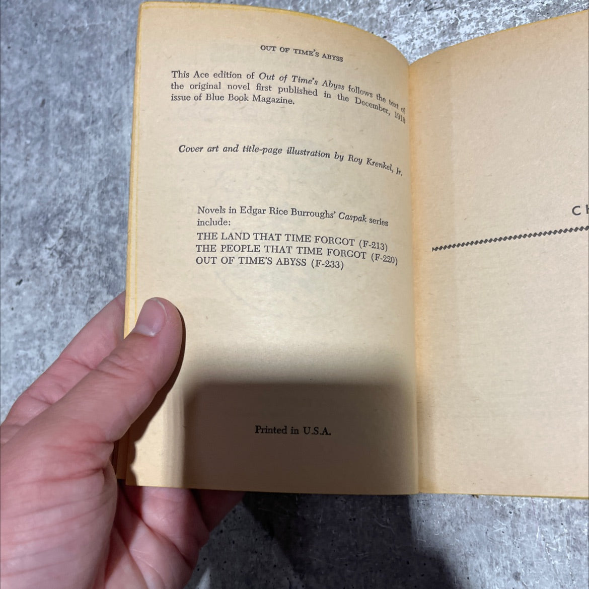 out of time's abyss book, by edgar rice burroughs, 1970 Paperback image 3