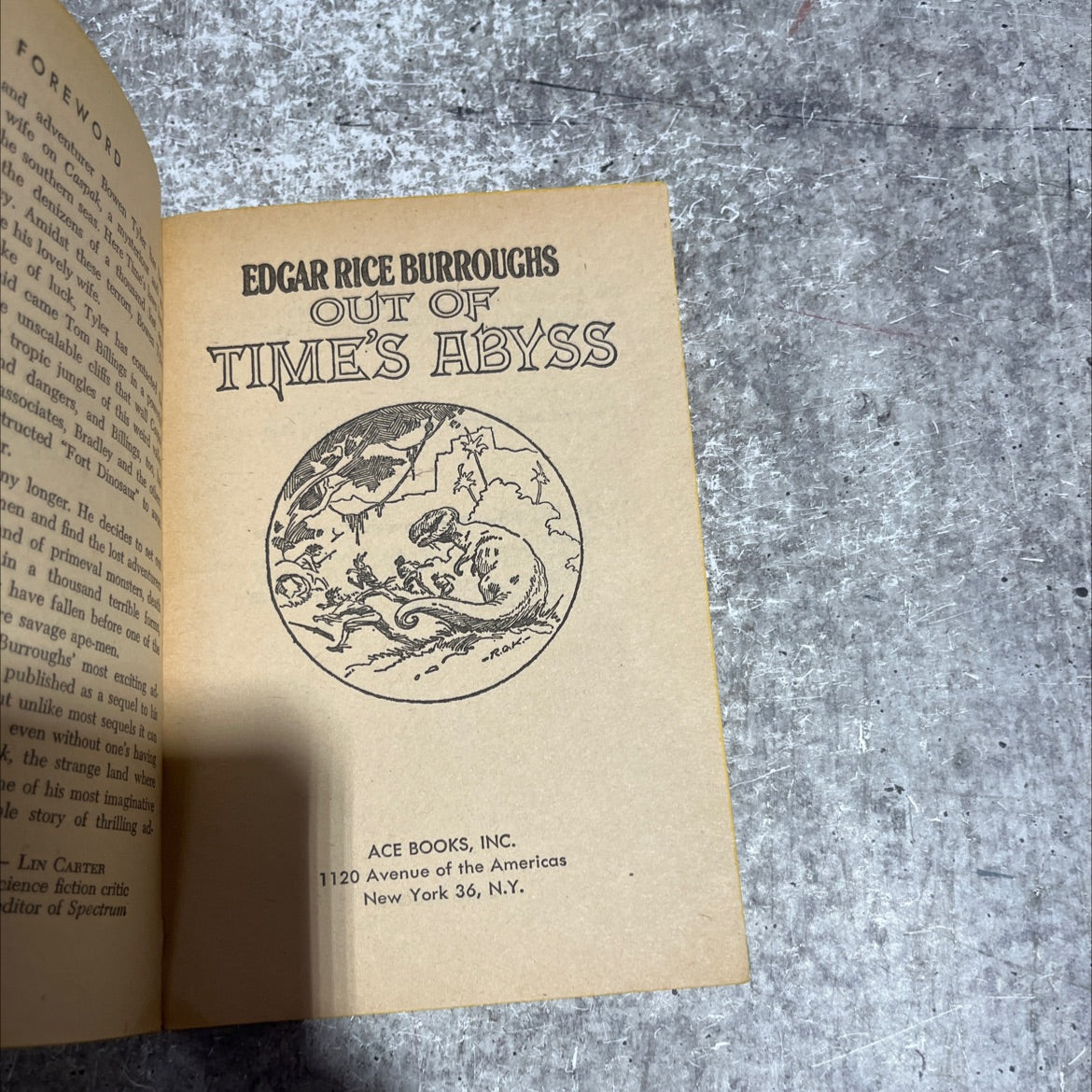 out of time's abyss book, by edgar rice burroughs, 1970 Paperback image 2