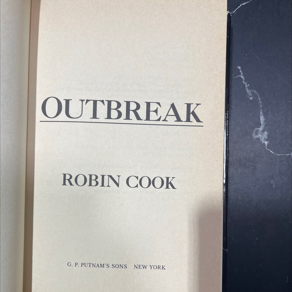 outbreak book, by robin cook, 1987 Hardcover image 2