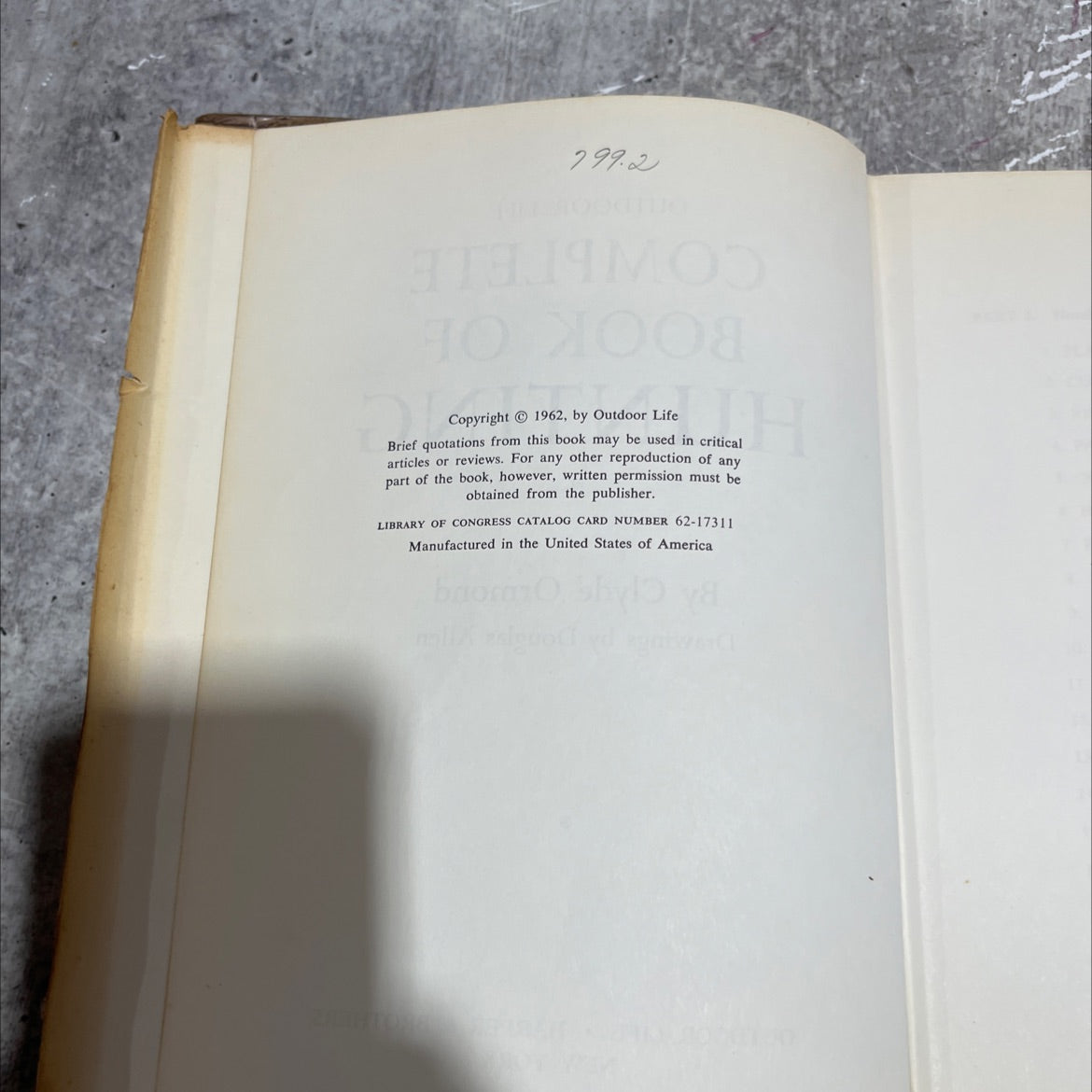outdoor life complete book of hunting mod book, by Clyde Ormond, 1962 Hardcover image 3