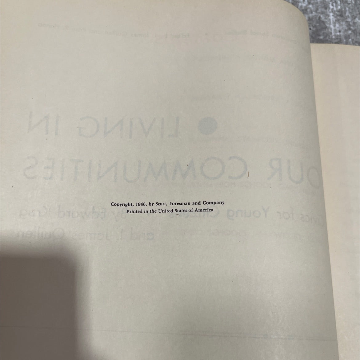 outline and organ. basic curriculum social studies book, by I. James Quillen and Paul R. Hanna, 1946 Hardcover image 3