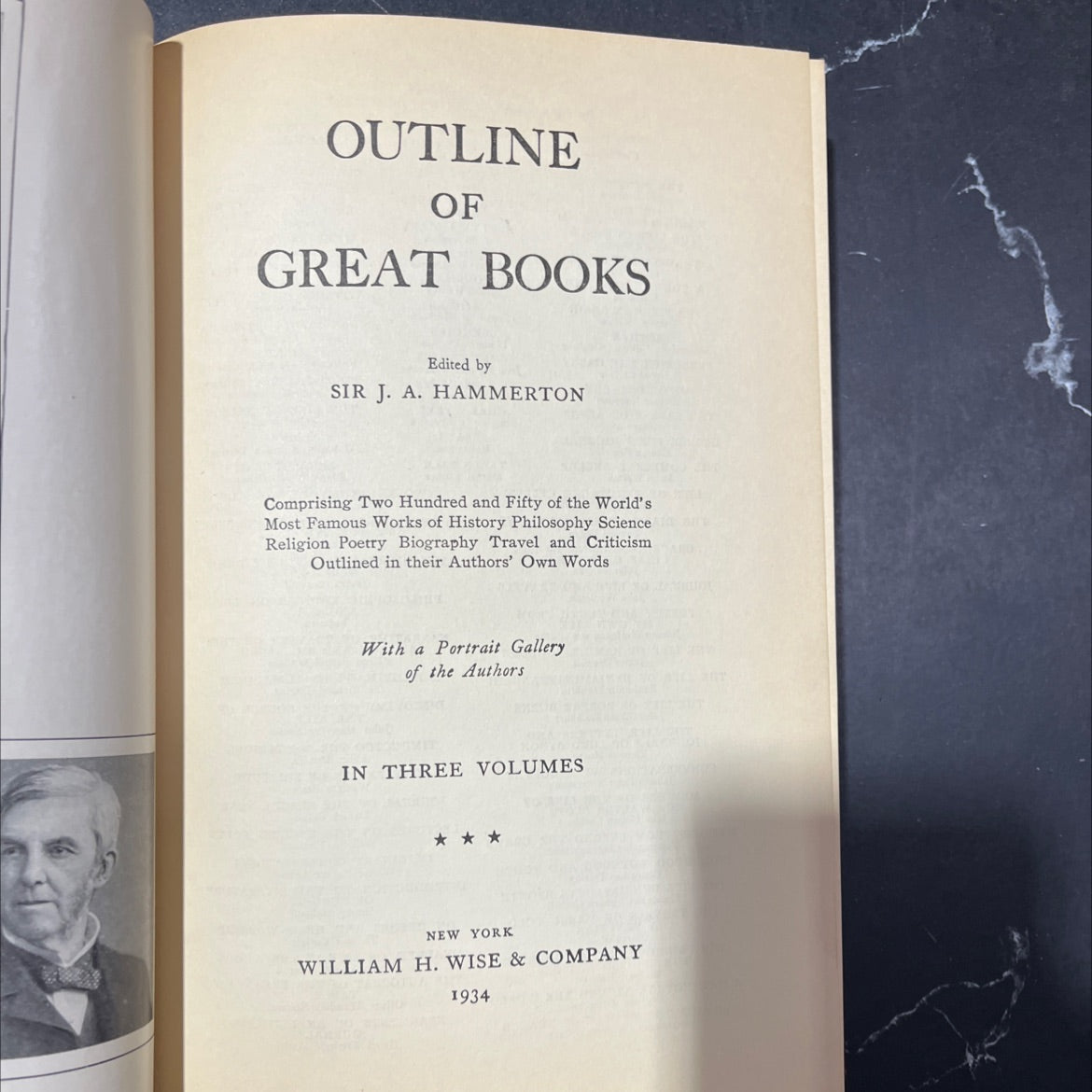 outline of great books book, by sir j. a. hammerton, 1934 Hardcover image 2