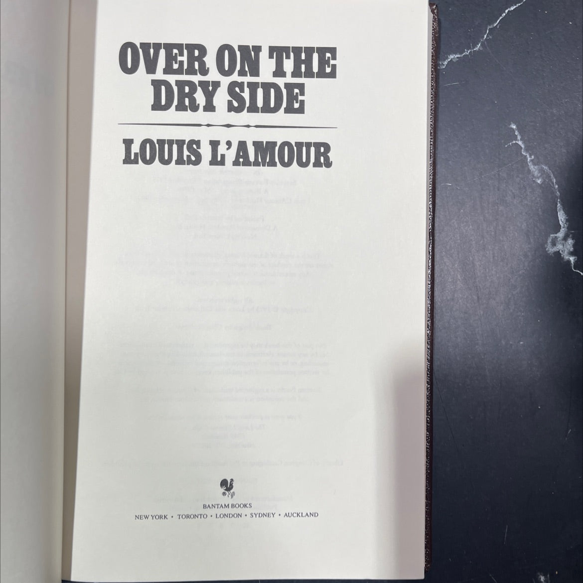 over on the dry side book, by louis l'amour, 1984 Leather image 2