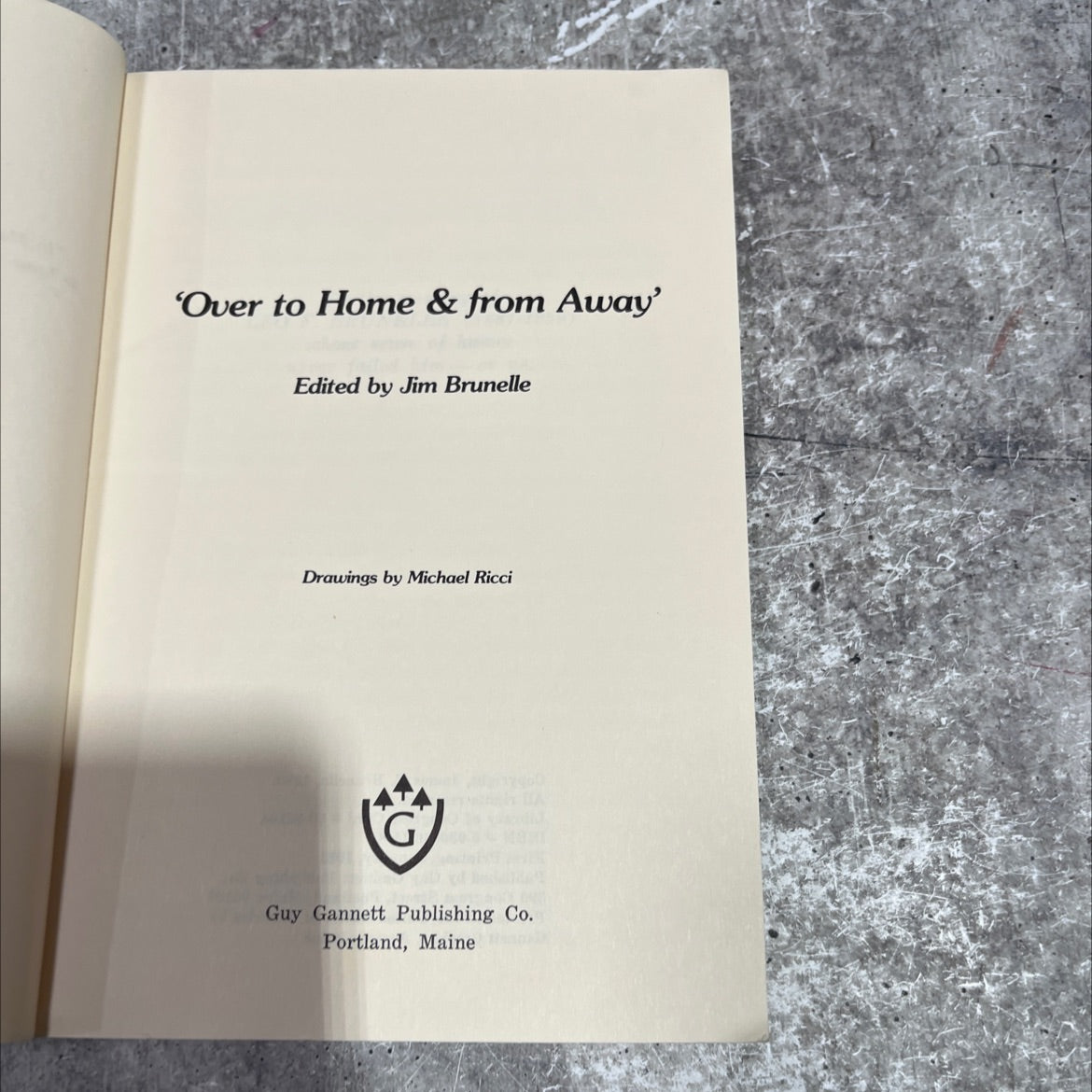over to home & from away book, by Jim Brunelle, 1980 Paperback image 2