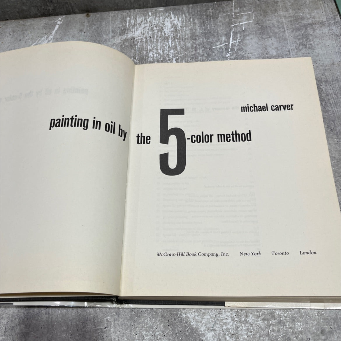 painting in oil by the 5-color method book, by Michael Carver, 1973 Hardcover image 2
