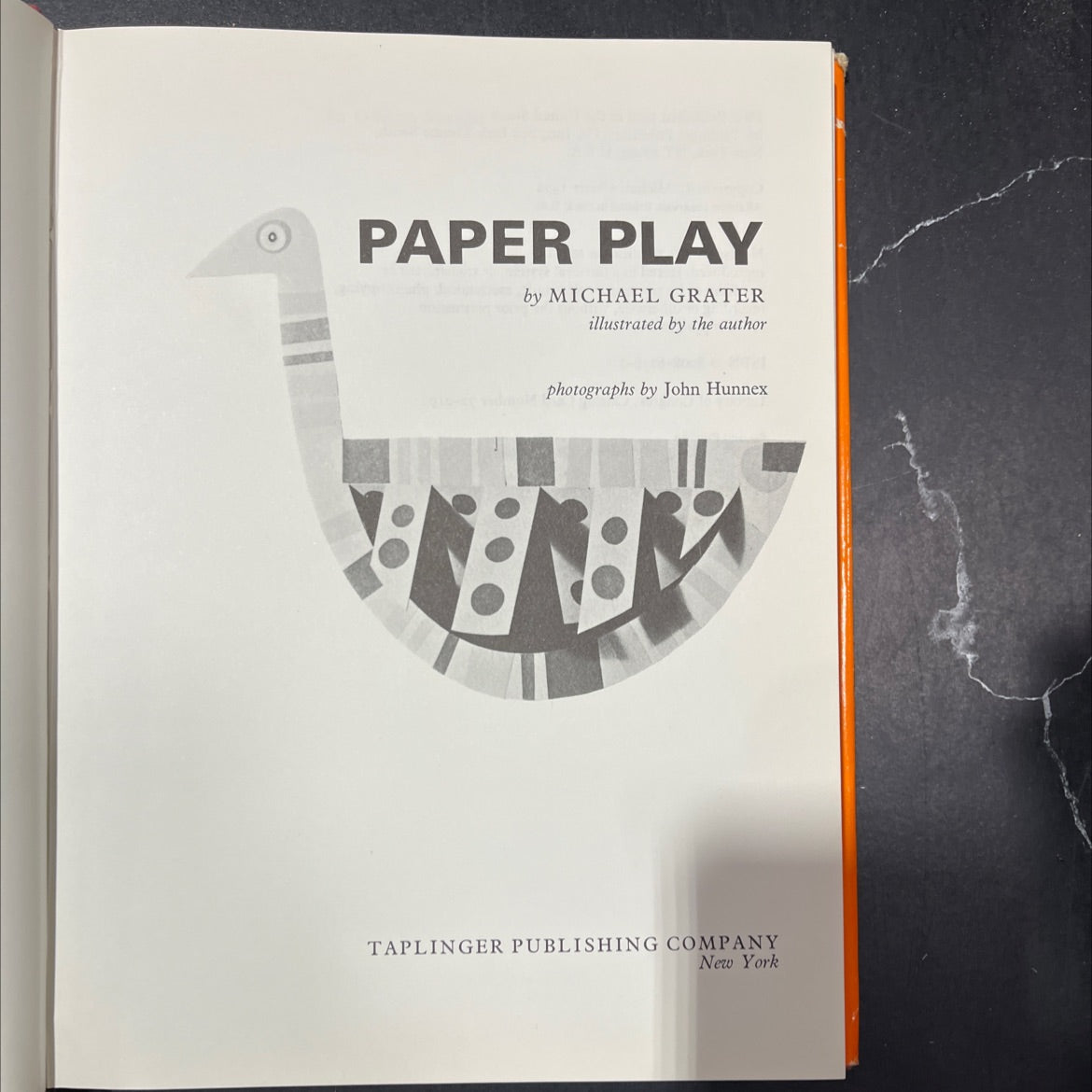 paper play book, by michael grater, 1972 Hardcover image 2