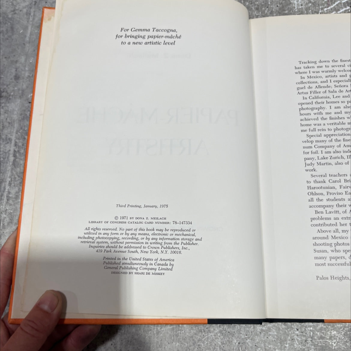 papier-mâché artistry book, by dona z. meilach, 1975 Hardcover image 3