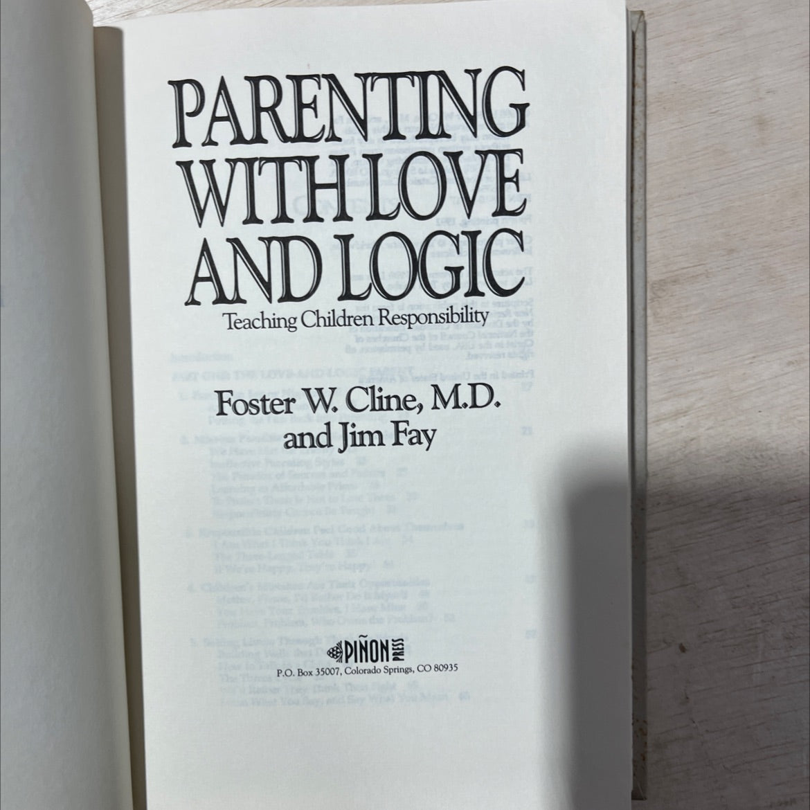 parenting with love and logic teaching children responsibility book, by Foster W. Cline, M.D. and Jim Fay, 1992 image 2