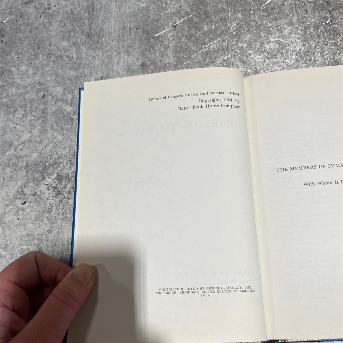 parson to parson book, by adolph bedsole, 1964 Hardcover image 3