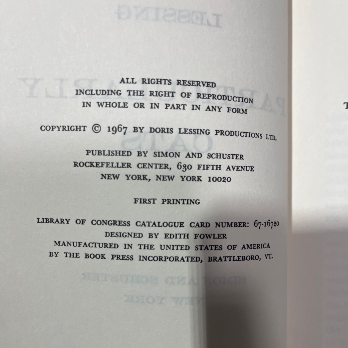 particularly cats book, by doris lessing, 1967 Hardcover image 3