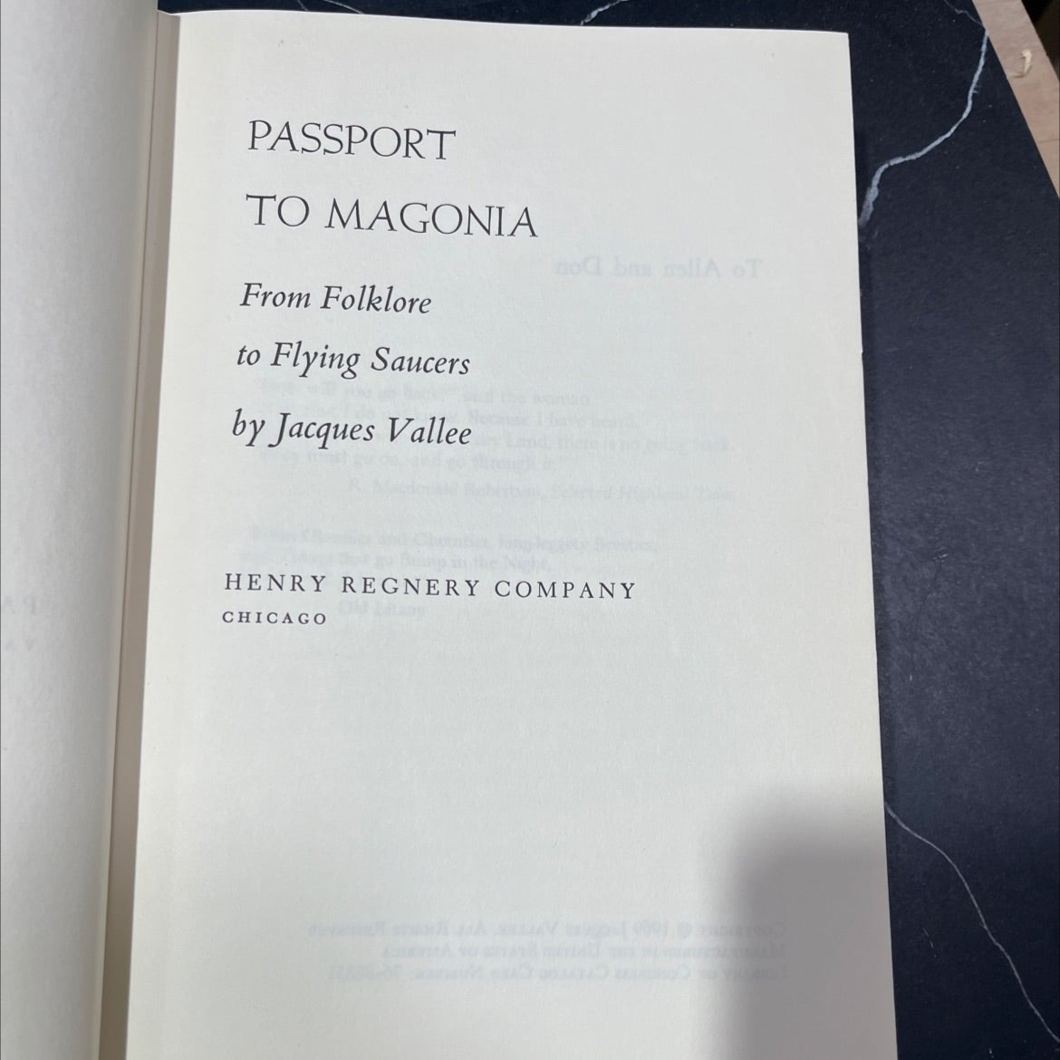 passport to magonia from folklore to flying saucers book, by Jacques Vallee, 1969 Hardcover, First Edition, Vintage image 2