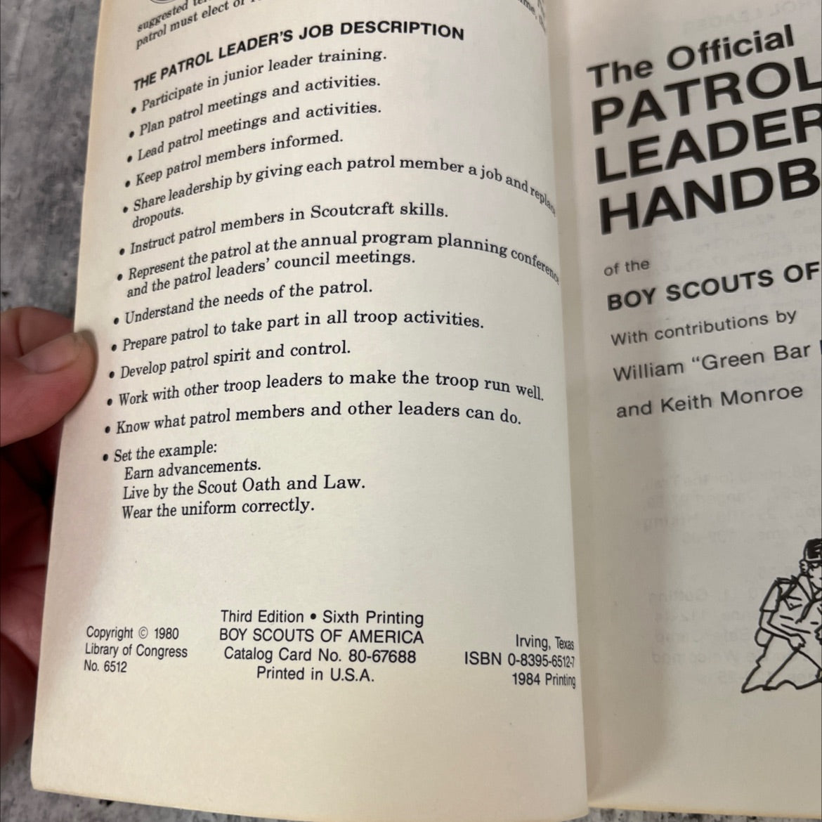patrol leader handbook book, by William \"Green Bar Bill\" Hillcourt, Keith Monroe Irving, 1984 Paperback image 3