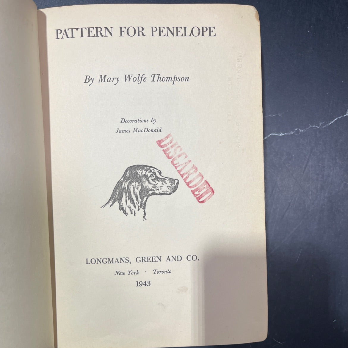 pattern for penelope book, by mary wolfe thompson, 1943 Hardcover image 2