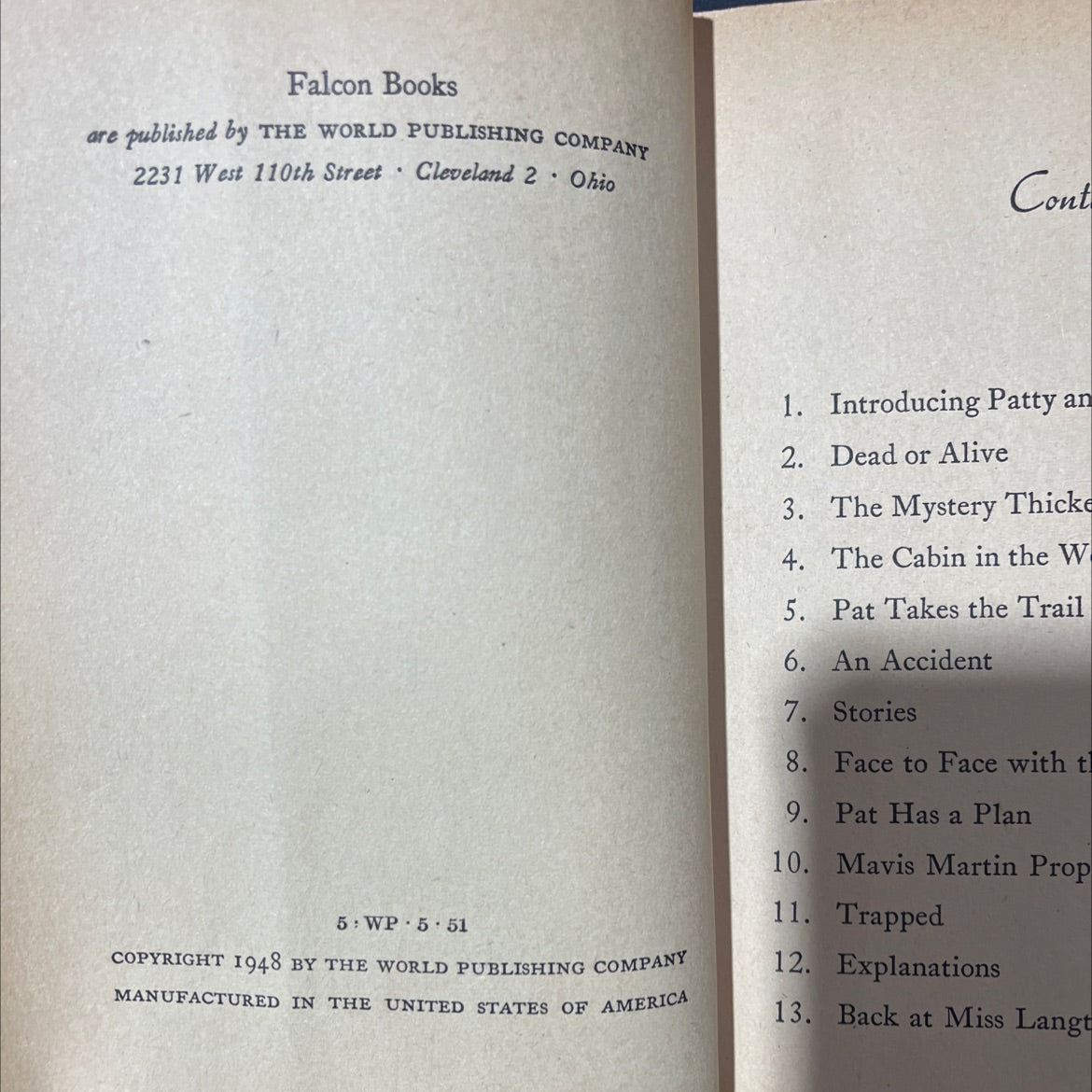 patty and jo detectives book, by elsie wright falcon, 1948 Hardcover image 3