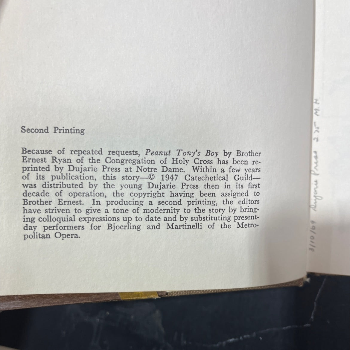 peanut tony's boy book, by brother ernest, 1970 Hardcover image 3