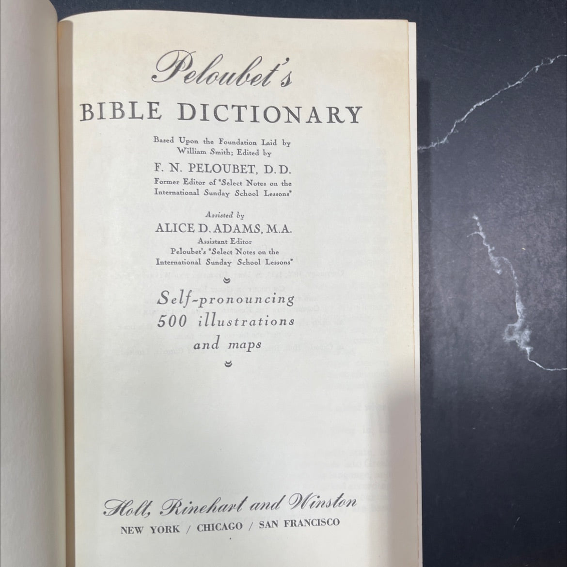 peloubet's bible dictionary book, by f. n. peloubet, 1947 Hardcover image 2
