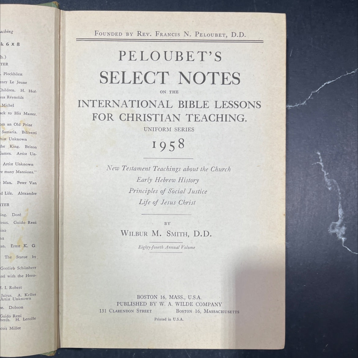peloubet's select notes on the international bible lessons for christian teaching book, by wilbur m. smith, d.d., 1958 image 2