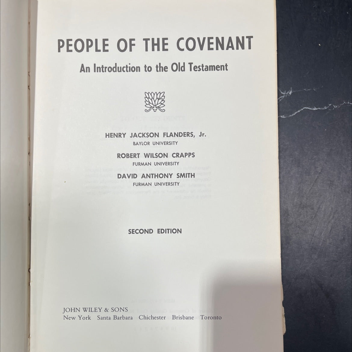 people of the covenant an introduction to the old testament book, by henry jackson flanders, jr., robert wilson crapps, image 2