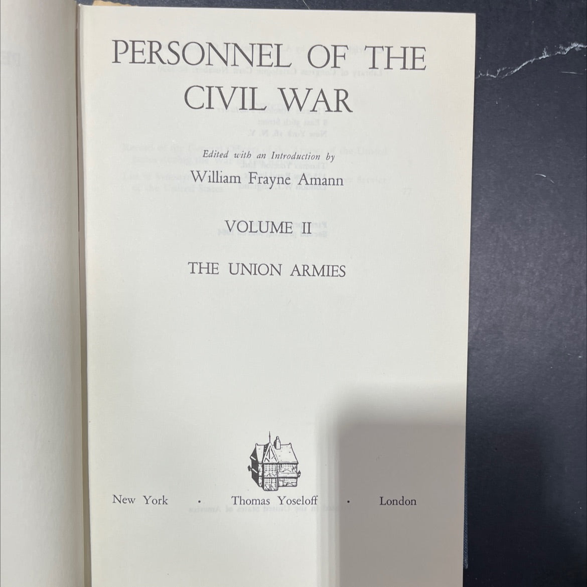 personnel of the civil war book, by william frayne amann, 1961 Hardcover image 2