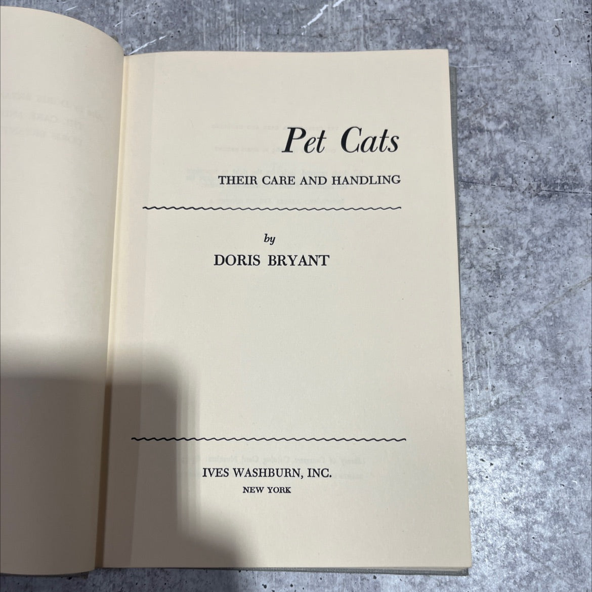 pet cats their care and handling book, by doris bryant, 1963 Hardcover image 2