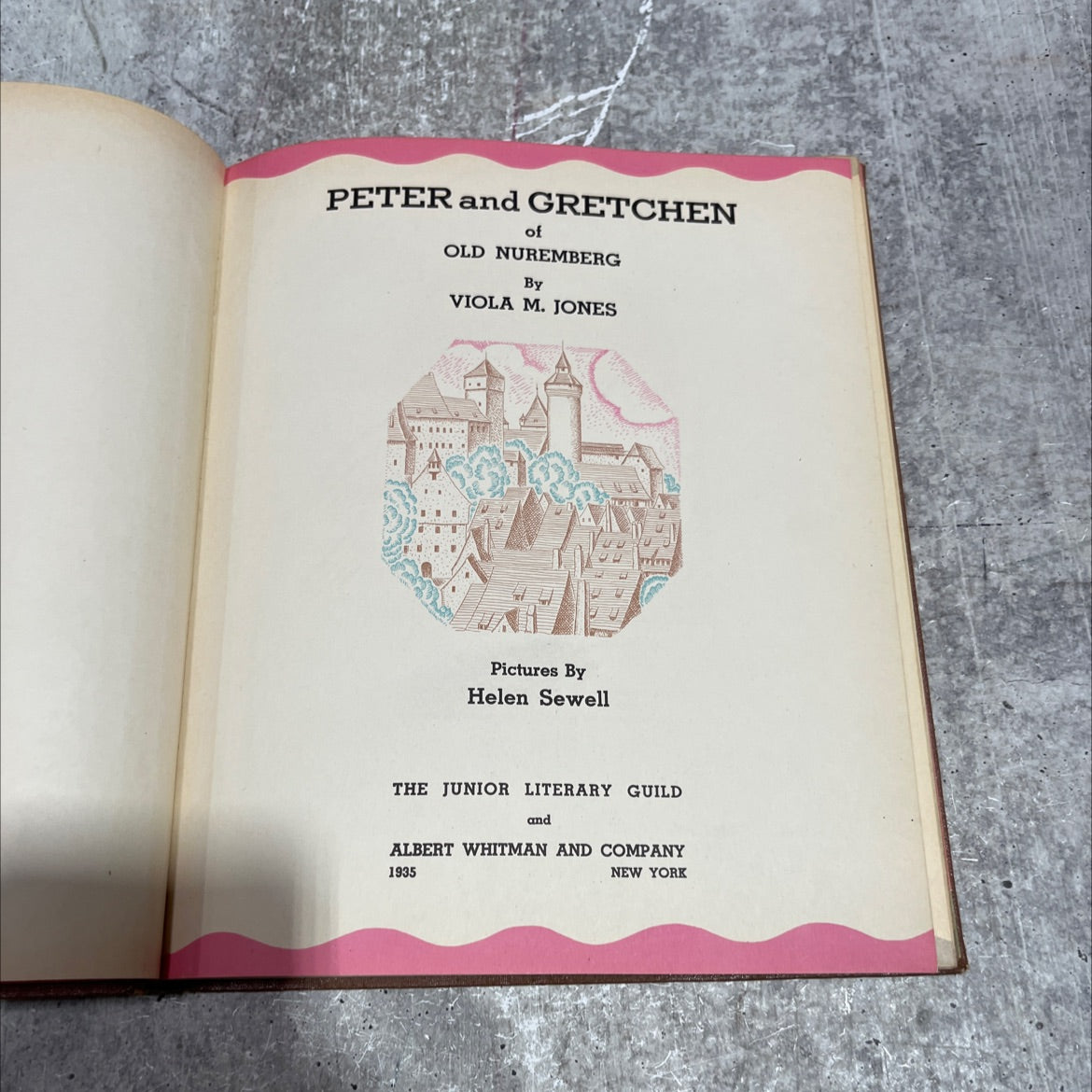 peter and gretchen of old nuremberg book, by viola m. jones, 1935 Hardcover image 2