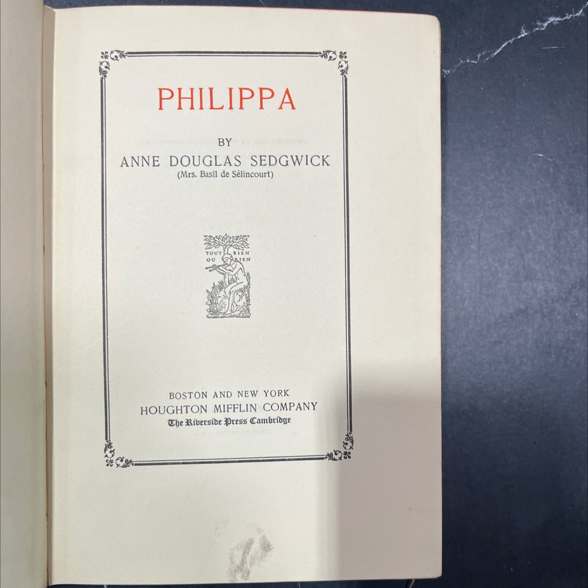 philippa book, by anne douglas sedgwick, 1930 Hardcover image 2