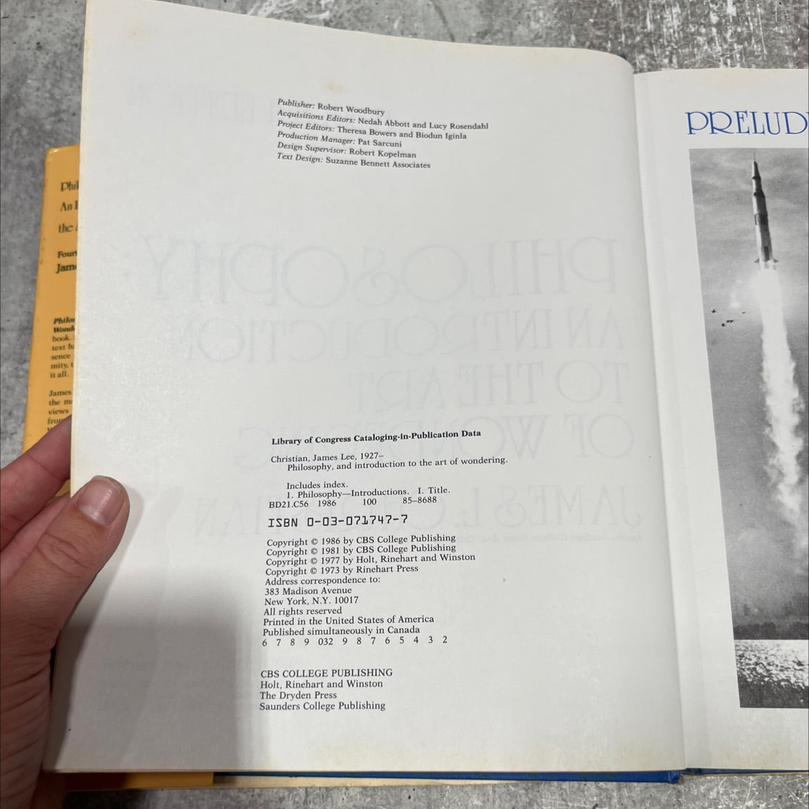 philosophy: an introduction to the art of wondering book, by James L. Christian, 1986 Hardcover image 3