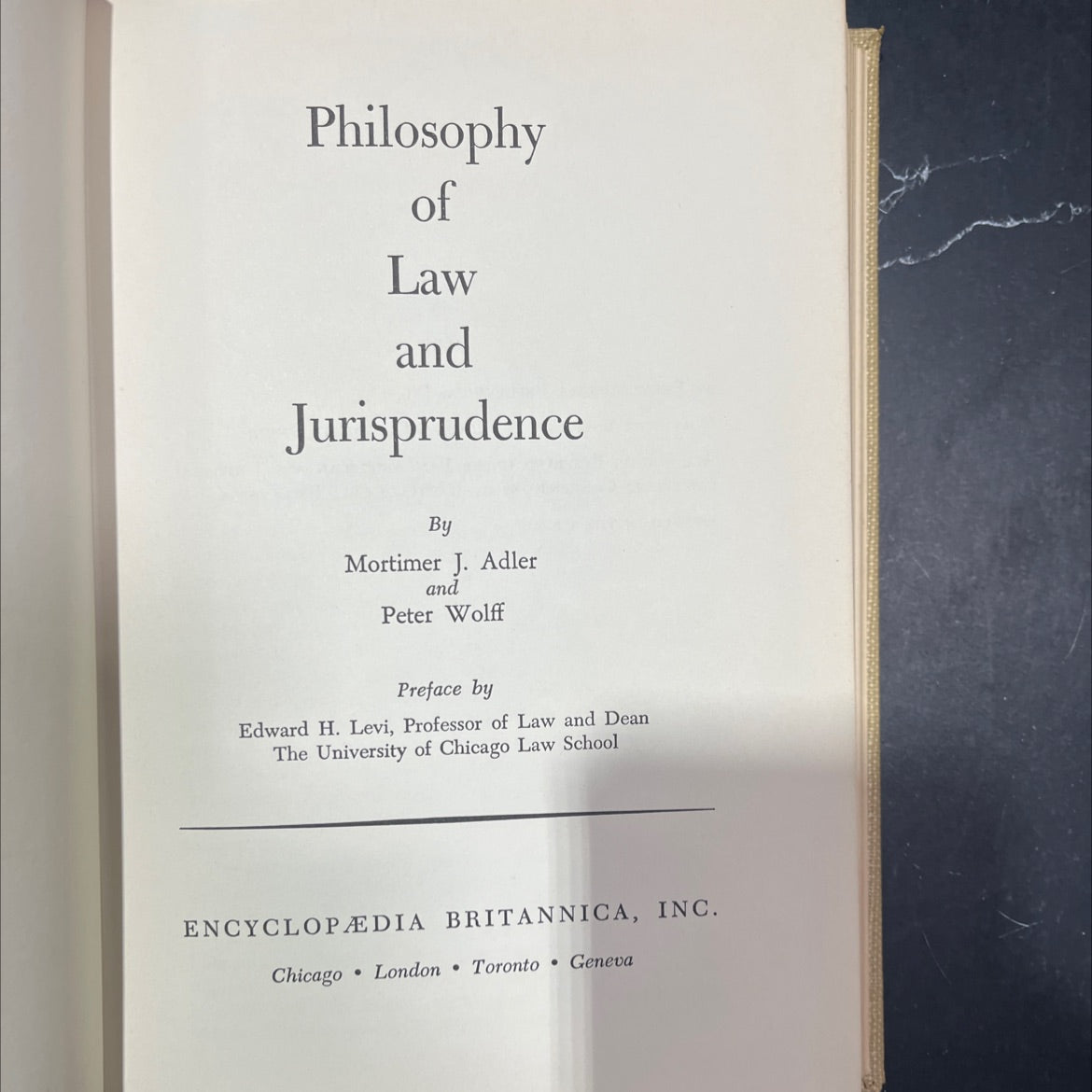 philosophy of law and jurisprudence book, by Mortimer J. Adler and Peter Wolff, 1961 Hardcover image 2