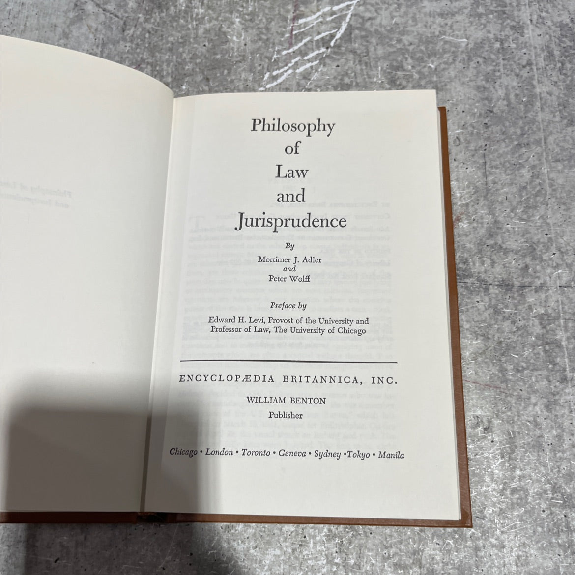philosophy of law and jurisprudence book, by Mortimer J. Adler and Peter Wolff, 1961 Hardcover image 2