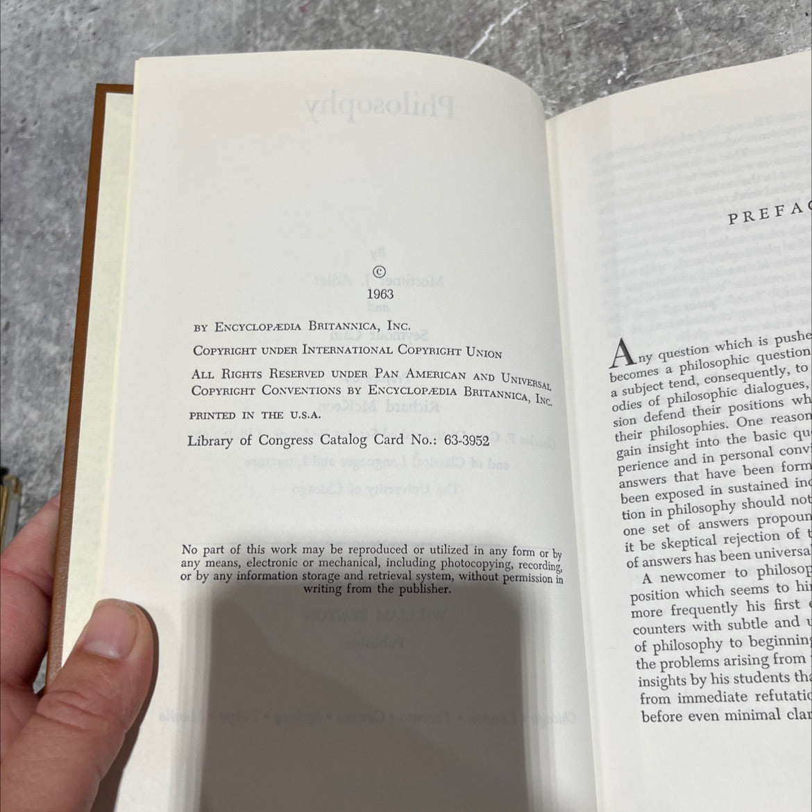 philosophy book, by Mortimer J. Adler and Seymour Cain, 1963 Hardcover image 3