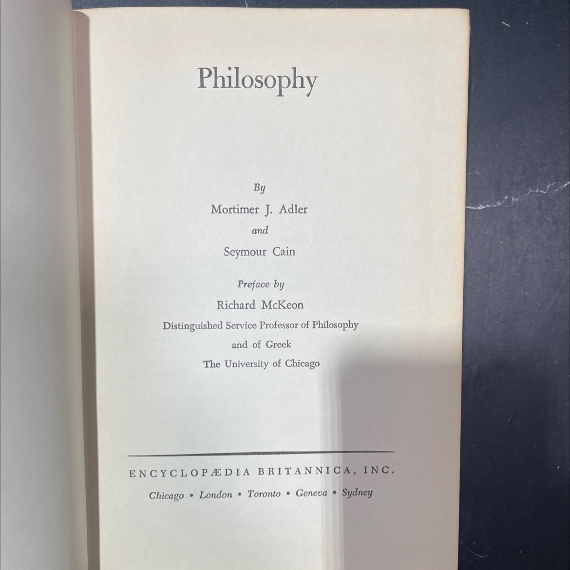 philosophy book, by mortimer j. adler and seymour cain, 1963 Hardcover image 2