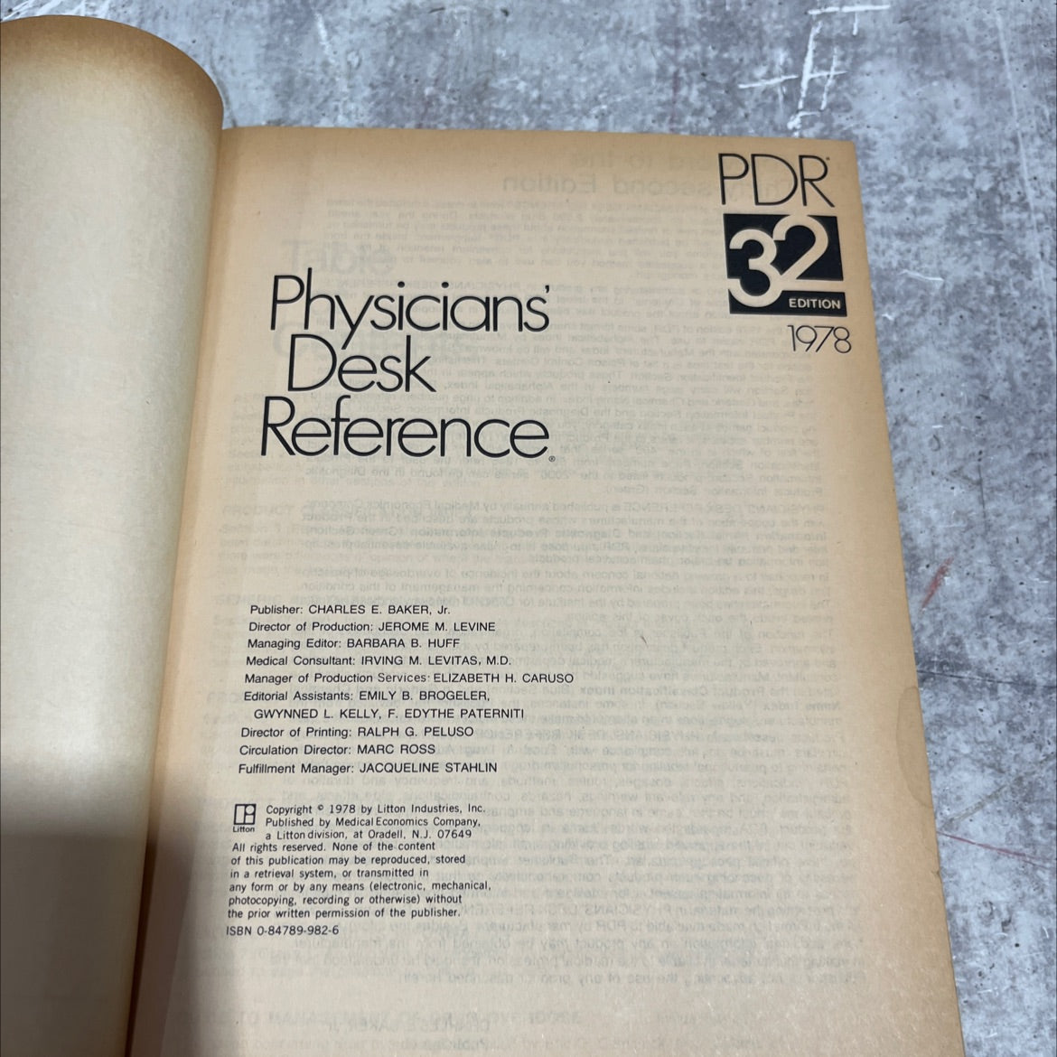 physicians desk reference 32 edition book, by unknown, 1978 Hardcover image 2