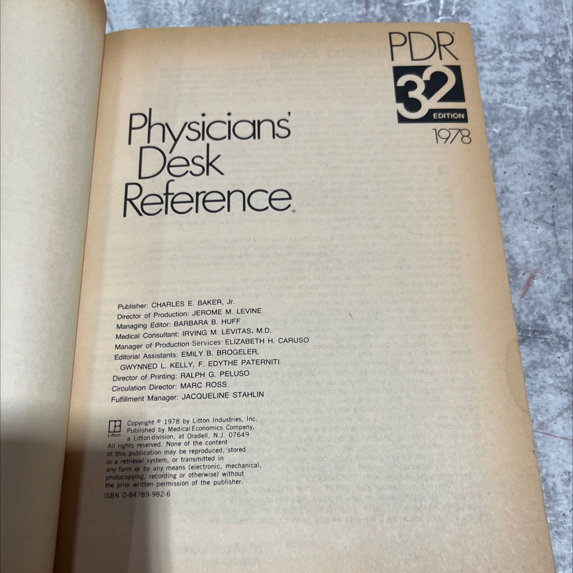 physicians desk reference 32 edition book, by unknown, 1978 Hardcover image 3