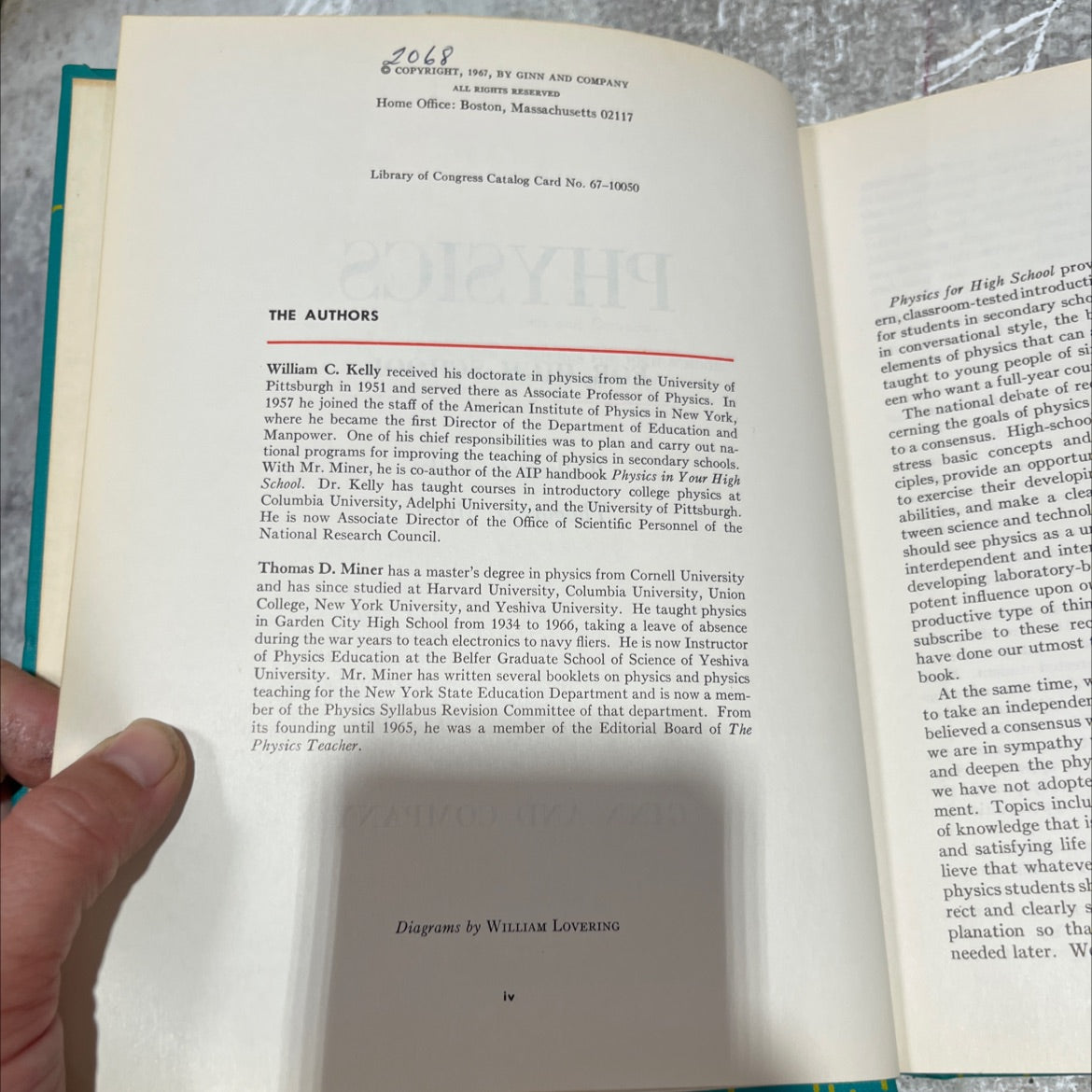 physics for high school book, by William C. Kelly, Thomas D. Miner, 1967 Hardcover image 3