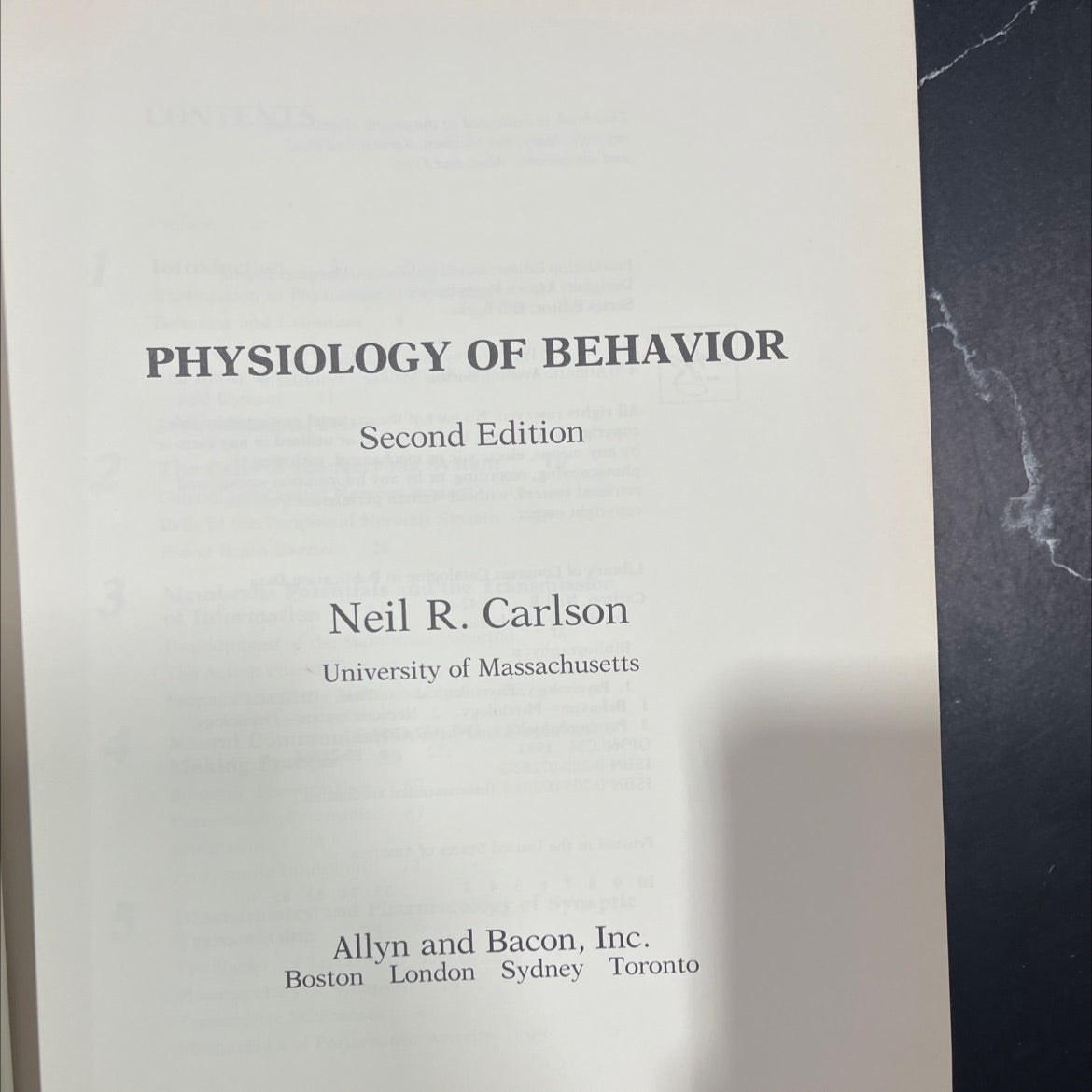 physiology of behavior book, by Neil R. Carlson, 1981 Hardcover image 2
