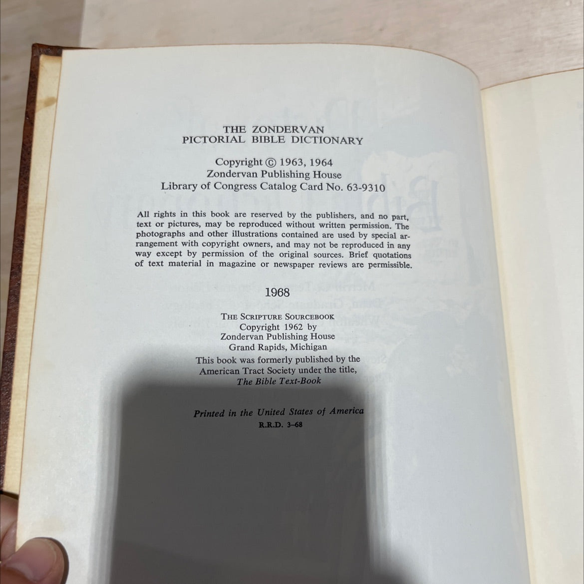 pictorial bible dictionary book, by merrill c. tenney, 1968 Hardcover image 3